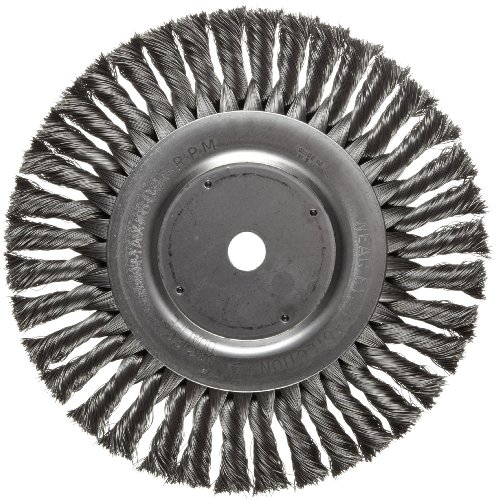 Weiler 08135 Standard Twist Knot Wire Wheel 014 Steel Fill 5 8 Arbor Hole