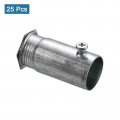 Uxcell Emt Coupling 20mm 13 16 Inch Set Screw Conduit Fittings 47mm Length Electrical Pipe Connector 0 6mm Wall Thick 25pack