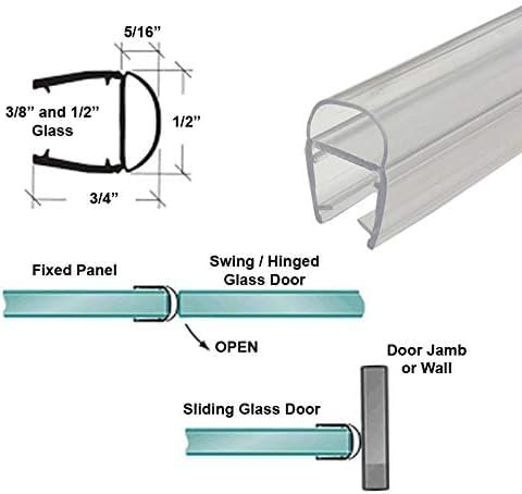 Universal Clear Polycarbonate U Channel With Soft Vinyl Bulb Seal For 5 16 In 3 8 And 1 2 Glass 73 Long Agt4305-73