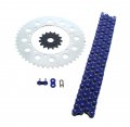 Kawasaki Klx300r 300 R Blue Chain Sprocket Silver 15 48 110l