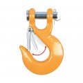 Anzio Half-link Clevis Safety Latch Swivel Winch Hook 4x4 Wrangler Off-road Wll 35 000 Lbs Yellow