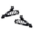 Front Bumper Cover Grille Pair For Nissan Rogue 2021 2022 2023 Driver And Passenger Side Outer Textured Black Pp Plastic 