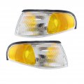 Ford Mustang 1994 95 96 97 1998 Corner Light Driver And Passenger Side Pair Lens Housing Clear Amber Replacement For Fo2520125 