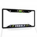 Fastasticdeals Metal Insert License Plate Frame Unruly Jamaican Jamaica A Weatherproof Car Accessories Black 4 Holes Solid 