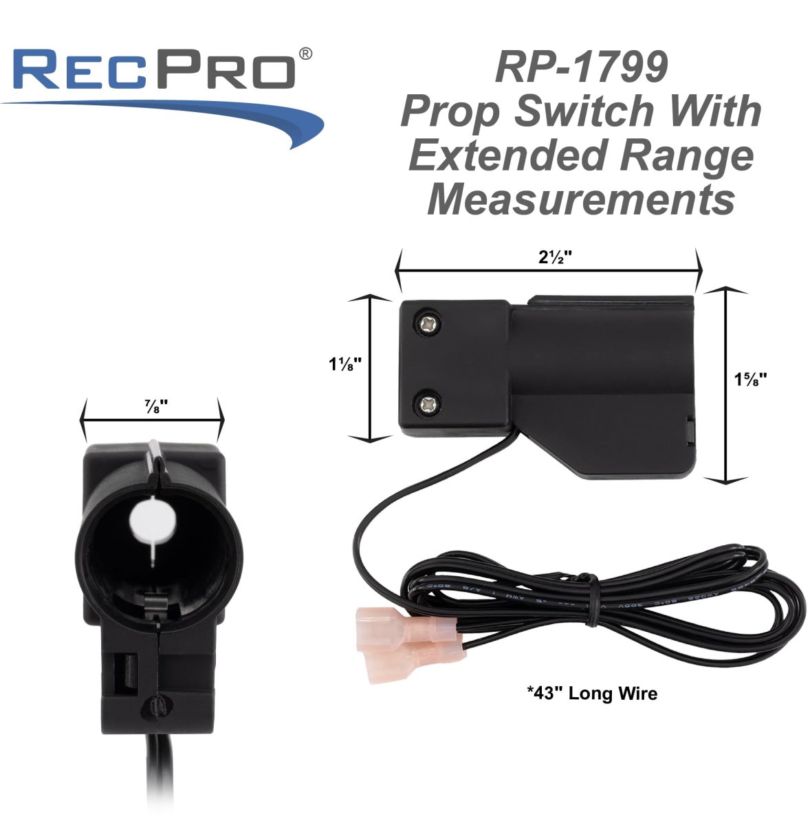 12v Gas Strut Light Switch For Truck Cap Dome 6mm Mount Automatic With 43 In Wire Rp-1799
