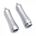 Httmt- 7 8 Motorcycle Chrome Spike Handle Grips Compatible With H-d Road King Ultra Touring Vtx 1800 Yamah Star