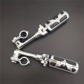Smt-chrome Long Angled Peg Mounting Kit With Hawk Foot Compatible Bike Equipped 1 Inch 25mm Front Engine Guard Frame Tube Iron