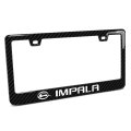 Chevrolet Impala License Plate Frame Real Carbon Fiber Finish Abs Plastic 3d Embossed Logo Universal Fit 12 In X 6 Black