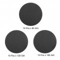 Uxcell 5-inch Hook And Loop Sanding Disc Wet Dry Silicon Carbide 80 120 180 Grit Assorted 30 Pcs