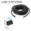 Uxcell Edge Trim Black U Shape Protector Rubber With Steel Clips Fits 5 64 -1 8 14 76ft 4 5meter Length Door Guards