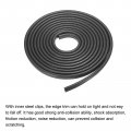 Uxcell Edge Trim Black U Shape Protector Rubber With Steel Clips Fits 5 64 -1 8 14 76ft 4 5meter Length Door Guards