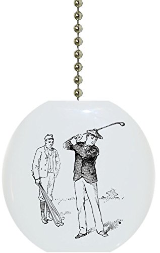 Vintage Golf Solid Ceramic Fan Pull