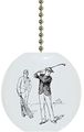 Vintage Golf Solid Ceramic Fan Pull 