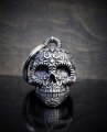 Bravo Bells 3-d Sugar Skull Biker With Hanger Motorcycle Bell Accessory Or Key Chain For Luck