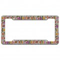 Veggin Veggies Vegetables Pattern License Plate Tag Frame 