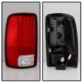 Acanii For 2000-2006 Chevy Suburban 1500 2500 Tahoe Red Clear Led Tail Lights Brake Lamps Driver Passenger Side