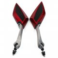 Uxcell Pair Universal Motorbike Red Black Frame Rearview Side Mirror 8mm 10mm