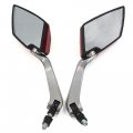 Uxcell Pair Universal Motorbike Red Black Frame Rearview Side Mirror 8mm 10mm