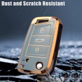 Sanrily Soft Tpu Full Protection Red Key Fob Cover For Vw Jetta Polo Tiguan Beetle Golf Gti R Mk6 5 Passat Skoda Octavia