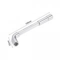 Uxcell 10mm Metric L Shaped Angled Hex Socket Wrench Chrome Plated Cr-v
