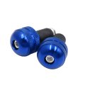 2pcs 17mm Handlebar Dia Aluminum Alloy Motorcycle Grips End Cap Blue For Honda Kawasaki Suzuki Yamaha 