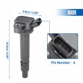 Uxcell Car Ignition Coil No 9091902238 For Toyota Celica 2000-2005 Plastic Metal Rubber Gray