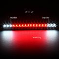 Auto Dynasty Compatible With 88-00 Chevy Gmc C K 3d Led C-bar Tail Light 3rd Third Brake Cargo Lamp Black Clear