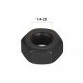 Uxcell 1 4-28 Unf Hex Nuts Carbon Steel Grade 8 Black Oxide Hexagon Nut For Screw Bolt 20 Of Pack