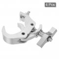 Uxcell Light Truss Clamps 1 5 W Stage Lighting Pipe C Clamp Aluminum Alloy For 57-2 83 Od Tube Max Load 250lb Silver 4pcs