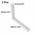 Uxcell Stainless Steel Shelves Corner Brace 250mmx150mmx23 5mm Joint Round End L Shape Angle Fastener Joints Support Bracket