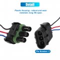 Uxcell 1 Set 3-pin Male Female Triple Shroud Connector Plug For Bmw Audi No 12015793