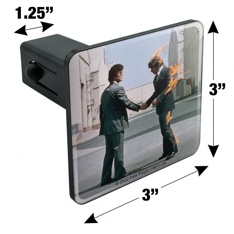 Pink Floyd Wish You Were Here Tow Trailer Hitch Cover Plug Insert For 1 25 Receivers Black Abs Plastic With Uv Resistant Resin
