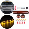 Ocpty Cab Marker Light 3pcs Amber Top Roof Running Assembly T10 Yellow Bulbs 1 Set Wiring Pack Switch Fit For 2002-2006 Chevy