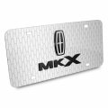 Ipick Image For Lincoln Mkx 3d Logo On Front Grill Pattern 12 X6 Brushed Aluminum License Plate