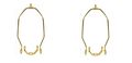 6 Inch Lamp Harp Fitter For Shades Polished Brass 2-pack 