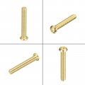 Brass Machine Screws M6x40mm Phillips Pan Head Fastener Bolts For Furniture Office Equipment Electronics 20pcs