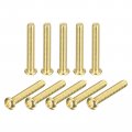 Uxcell Brass Machine Screws M6x40mm Phillips Pan Head Fastener Bolts For Furniture Office Equipment Electronics 20pcs 