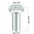 Uxcell M6x22mm Hex Socket Head Insert Nut Screw Post Sleeve For Furniture 20pcs