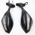 Hk Moto- Fit For Universal Bike Gloss Black New Integrated Led Turn Signals Side Mirrors
