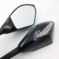 Hk Moto- Fit For Universal Bike Gloss Black New Integrated Led Turn Signals Side Mirrors