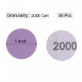 Uxcell 50pcs 1-inch Purple Sanding Discs 2000 Grits Hook And Loop Professional Aluminum Oxide Sand Paper Mini Size For Wood