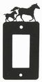 Mare Foal Horse Single Gang Light Switch Gfci Power Outlet Wall Plate Single Rocker Gfci Black 