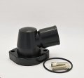 Billet Swivel Thermostat Housing Water Neck 1 5 In For Big Block 370 429 460 514 Engines 95 Degrees Black Anodized Aluminum 
