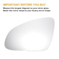 Car Rearview Left Driver Side Mirror Glass Replacement W Backing Plate Convex Heated White For Opel Adam 2012-2019 Vauxhall