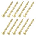 50pcs Small Hardware Nails 2 X 25mm Brass Round Head Common Finishing Nail For Household Woodworking Picture Hanging Diy 