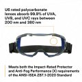 3m Gogglegear 6000 Series Gg6001nsgaf-blu Blue Shroud Neoprene Strap Scotchgard Anti-fog Coating Clear Af-as Lens