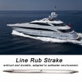 316 Stainless Steel Rub Strake 304 8x19 1mm Polished Line Strakes Universal Boat Mooring Lines Protection Hardware For Marine