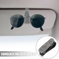 2pcs Universal Plastic Visor Glasses Clip Hanger For Car Sun Eyeglasses Mount Ticket Card With Rhinestone Colorful