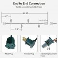 Dewenwils Christmas String Lights Outdoor C9 Led Bulbsi 33 3ft 50 Waterproof Decorations For Trees Patio Deck Green Wire