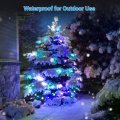 Dewenwils Christmas String Lights Outdoor C9 Led Bulbsi 33 3ft 50 Waterproof Decorations For Trees Patio Deck Green Wire